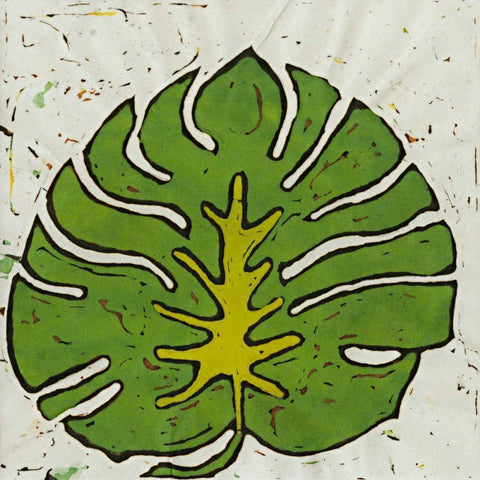 Planta Green IV White Modern Wood Framed Art Print with Double Matting by Davis, Andrea