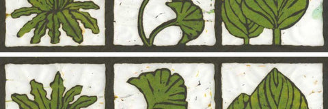 2-Up Verde Botanical II Black Ornate Wood Framed Art Print with Double Matting by Davis, Andrea