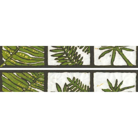 2-Up Verde Botanical III Black Modern Wood Framed Art Print with Double Matting by Davis, Andrea