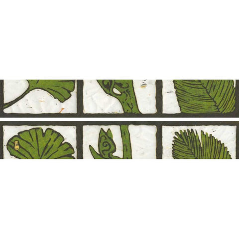 2-Up Verde Botanical IV Black Modern Wood Framed Art Print with Double Matting by Davis, Andrea