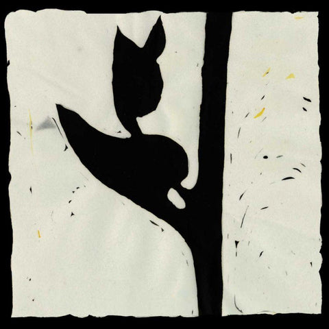 Profile X Black Modern Wood Framed Art Print with Double Matting by Davis, Andrea