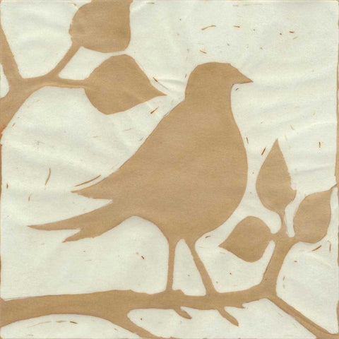 Tea Bird II Black Modern Wood Framed Art Print with Double Matting by Davis, Andrea