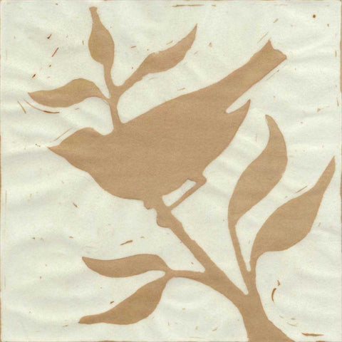 Tea Bird III White Modern Wood Framed Art Print with Double Matting by Davis, Andrea