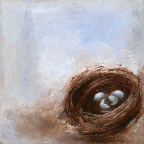 Nested Eggs I Gold Ornate Wood Framed Art Print with Double Matting by Nichols, Liz