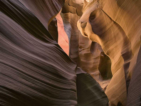 Antelope Canyon II White Modern Wood Framed Art Print with Double Matting by Chester, Colby