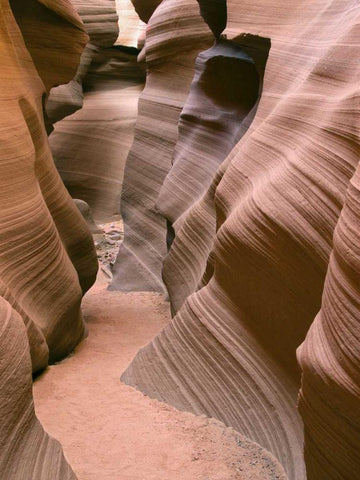 Antelope Canyon V White Modern Wood Framed Art Print with Double Matting by Chester, Colby