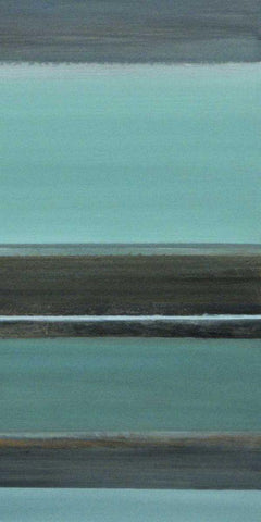 Falling Water II Black Ornate Wood Framed Art Print with Double Matting by Green-Aldridge, W.