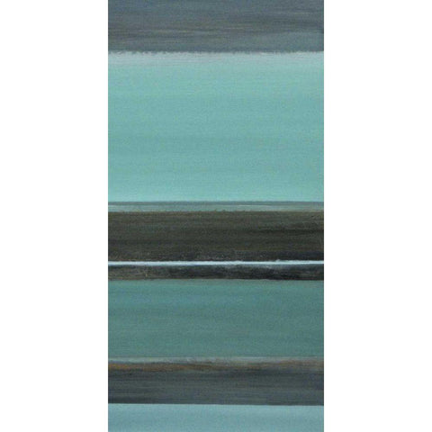 Falling Water II White Modern Wood Framed Art Print by Green-Aldridge, W.