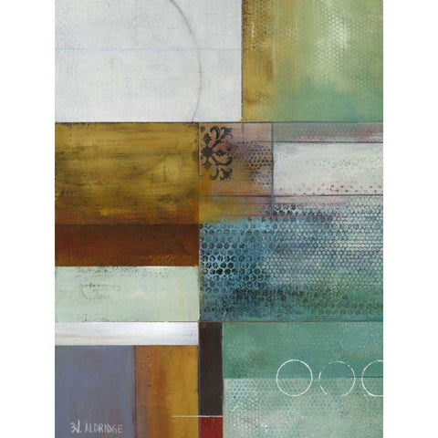 Cosmopolitan Abstract I Black Modern Wood Framed Art Print with Double Matting by Green-Aldridge, W.