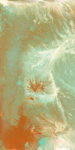 Ozone I White Modern Wood Framed Art Print with Double Matting by Roll, Dlynn