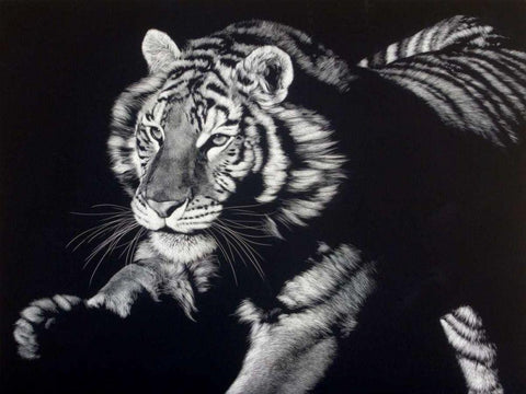 Burning Bright Black Ornate Wood Framed Art Print with Double Matting by Chapman, Julie T.