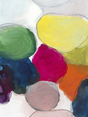 The Party I White Modern Wood Framed Art Print with Double Matting by Fuchs, Jodi