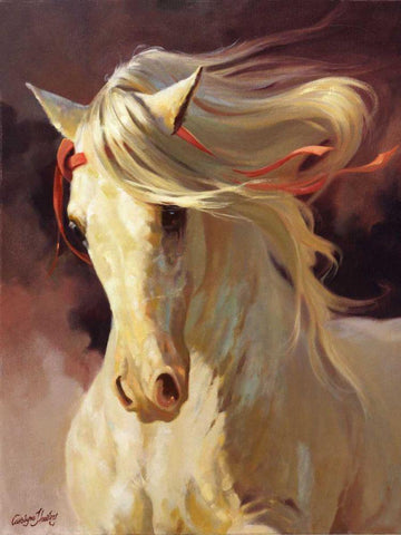 Blanco White Modern Wood Framed Art Print with Double Matting by Hawley, Carolyne