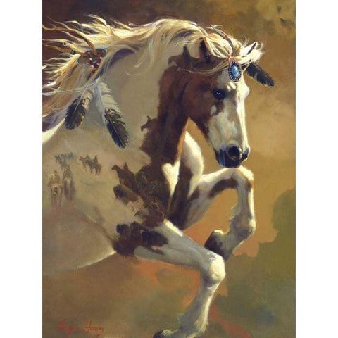 Wild Heart Gold Ornate Wood Framed Art Print with Double Matting by Hawley, Carolyne