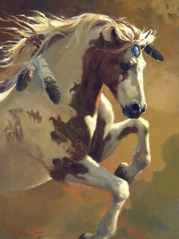 Wild Heart White Modern Wood Framed Art Print with Double Matting by Hawley, Carolyne