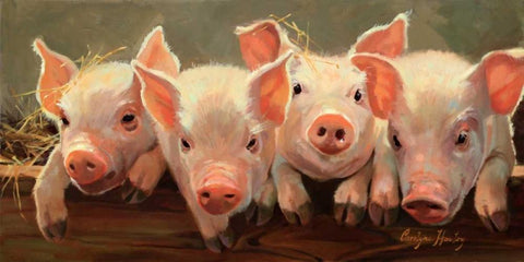 The Big Squeeze Black Ornate Wood Framed Art Print with Double Matting by Hawley, Carolyne