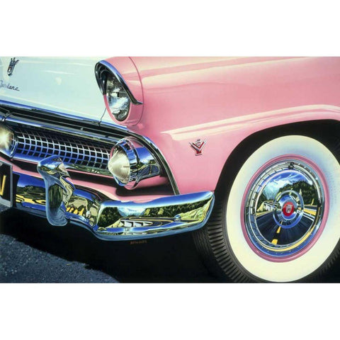 58 Ford Fairlaine Gold Ornate Wood Framed Art Print with Double Matting by Reynolds, Graham