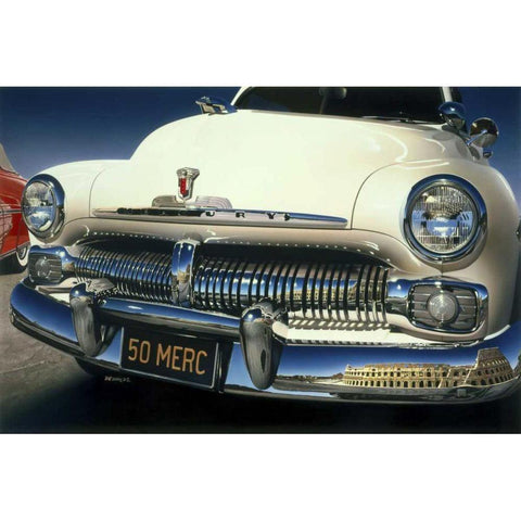50 Ford Mercury Black Modern Wood Framed Art Print with Double Matting by Reynolds, Graham