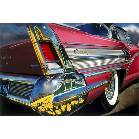 58 Buick Century - Holland Black Modern Wood Framed Art Print with Double Matting by Reynolds, Graham