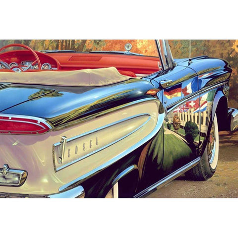 58 Ford Edsel Black Modern Wood Framed Art Print with Double Matting by Reynolds, Graham