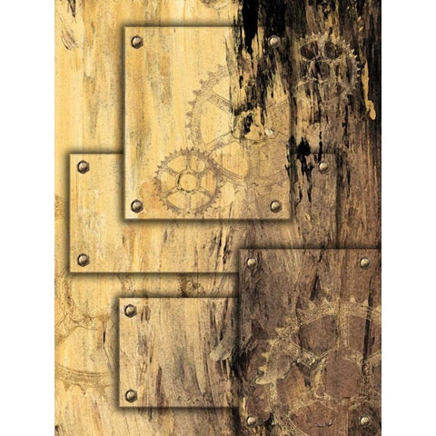 New Punk V Gold Ornate Wood Framed Art Print with Double Matting by James, Andrea