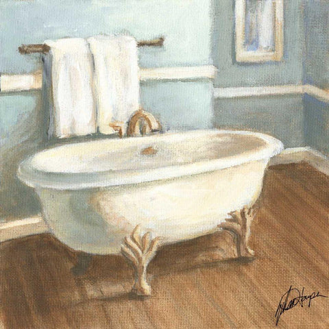 Porcelain Bath IV Black Ornate Wood Framed Art Print with Double Matting by Harper, Ethan