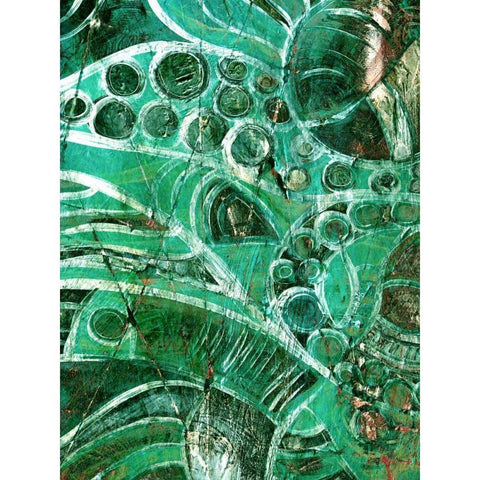 Sea Glass I Gold Ornate Wood Framed Art Print with Double Matting by Harrington, Danielle