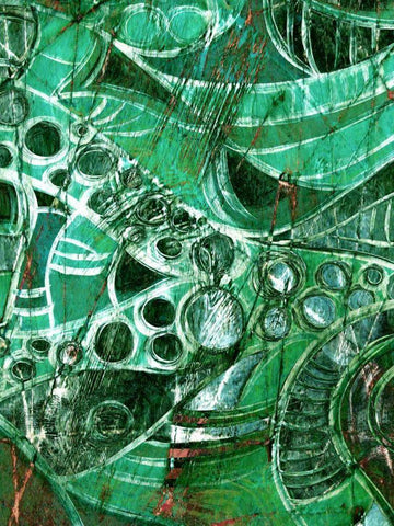 Sea Glass II Black Ornate Wood Framed Art Print with Double Matting by Harrington, Danielle