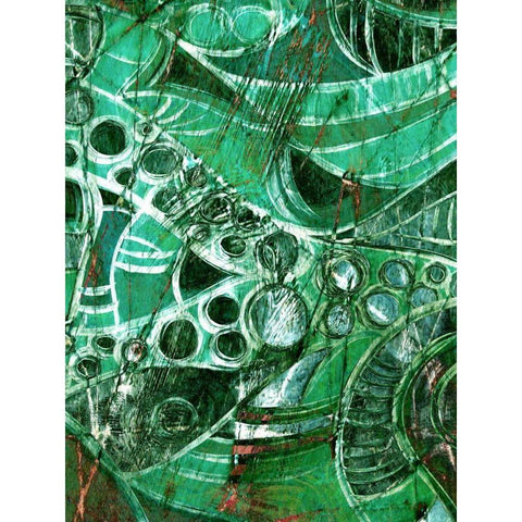 Sea Glass II Gold Ornate Wood Framed Art Print with Double Matting by Harrington, Danielle