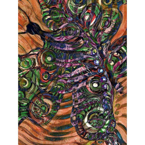 Flings I White Modern Wood Framed Art Print by Harrington, Danielle