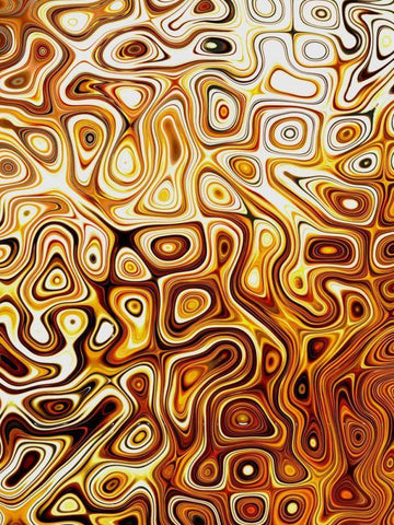 Metallic Shapes II White Modern Wood Framed Art Print with Double Matting by Harrington, Danielle