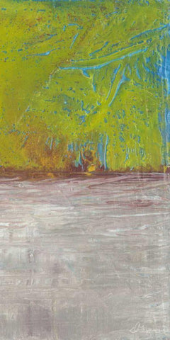 Fire and Ice II White Modern Wood Framed Art Print with Double Matting by Roll, Dlynn