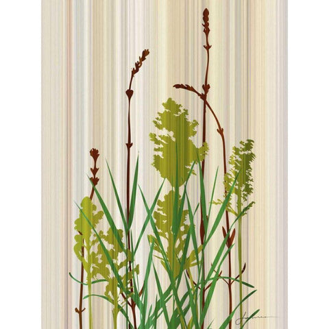 Strip Garden II Black Modern Wood Framed Art Print by Burghardt, James