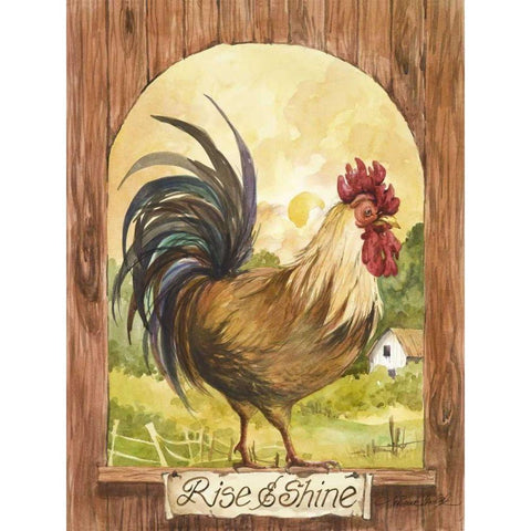 Rise N Shine Black Modern Wood Framed Art Print with Double Matting by Van Dijk, Jerianne