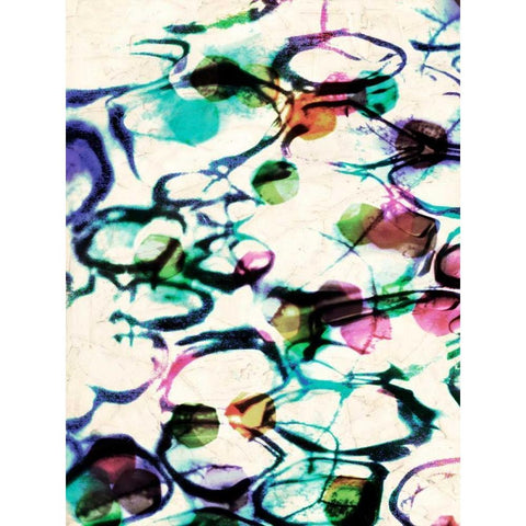 Bubble Abstract I Black Modern Wood Framed Art Print with Double Matting by Ilosky, Pam