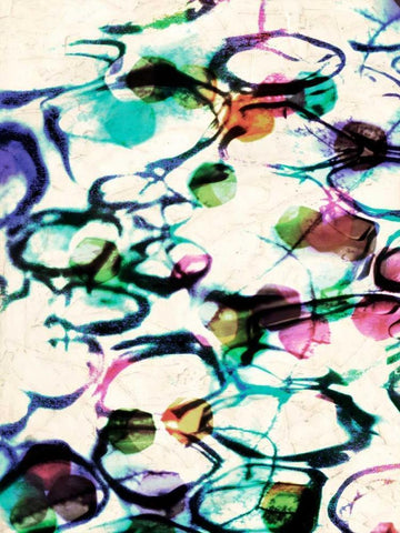 Bubble Abstract I White Modern Wood Framed Art Print with Double Matting by Ilosky, Pam