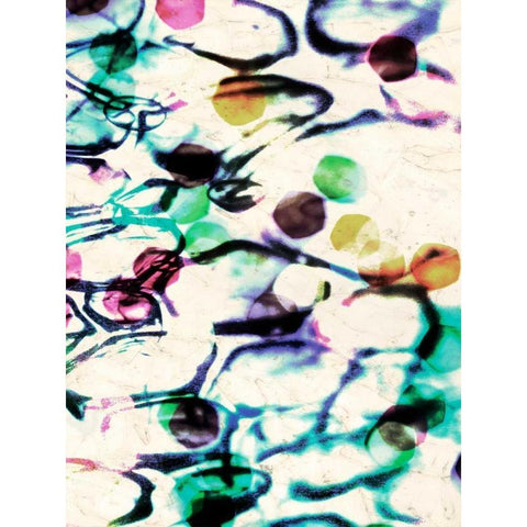 Bubble Abstract II Black Modern Wood Framed Art Print by Ilosky, Pam