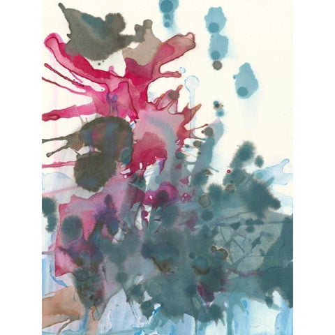 Sea Splotch Black Modern Wood Framed Art Print by Fuchs, Jodi