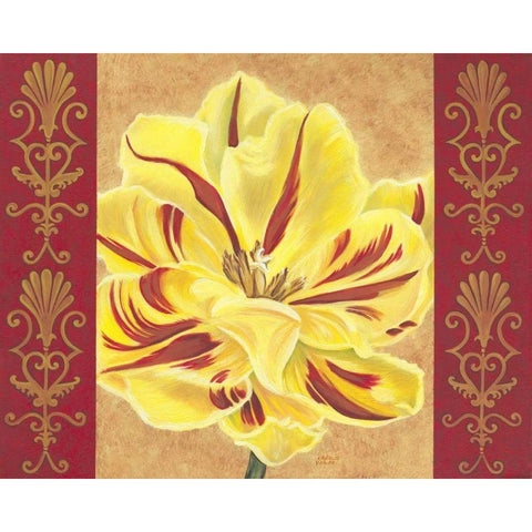 Tulip Power II Gold Ornate Wood Framed Art Print with Double Matting by Vitaletti, Carolee