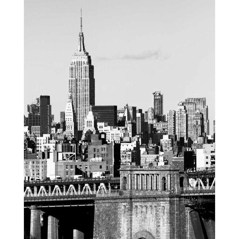 NYC Skyline II Black Modern Wood Framed Art Print by Pica, Jeff