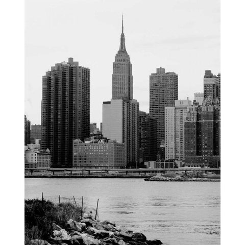 NYC Skyline III Gold Ornate Wood Framed Art Print with Double Matting by Pica, Jeff