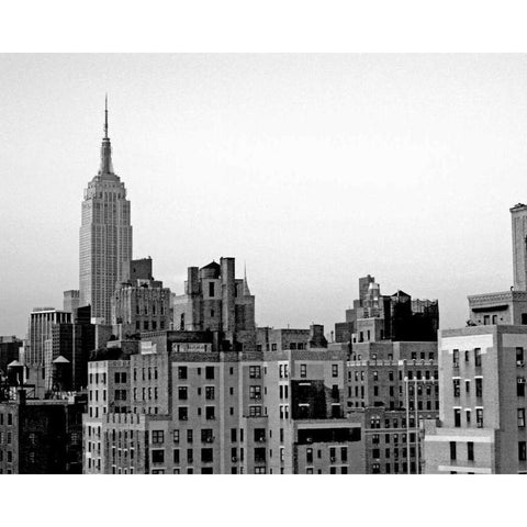 NYC Skyline VI Black Modern Wood Framed Art Print with Double Matting by Pica, Jeff