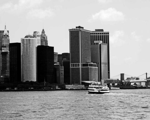 NYC Skyline VII Black Ornate Wood Framed Art Print with Double Matting by Pica, Jeff
