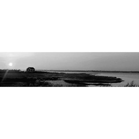 Shore Panorama VI Black Modern Wood Framed Art Print by Pica, Jeff