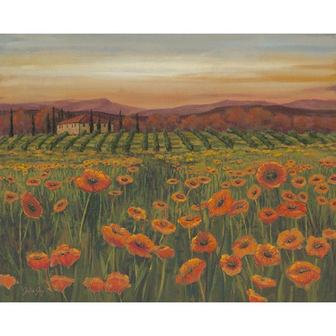 Poppy Path to Home II Black Modern Wood Framed Art Print by Joy, Julie