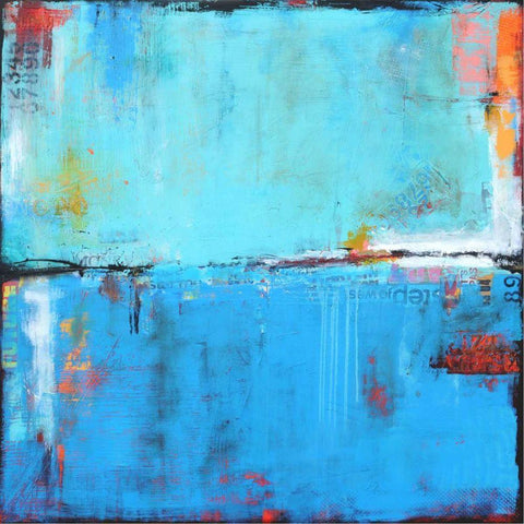 Matchbox Blues 5 White Modern Wood Framed Art Print with Double Matting by Ashley, Erin