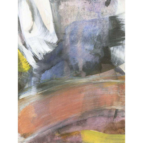 Swish Black Modern Wood Framed Art Print with Double Matting by Fuchs, Jodi