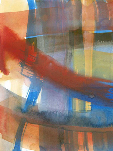 Rainbow Reorganized I Black Ornate Wood Framed Art Print with Double Matting by Fuchs, Jodi