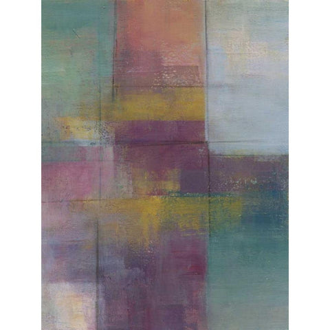 Mauve Essence II Black Modern Wood Framed Art Print with Double Matting by Green-Aldridge, W.