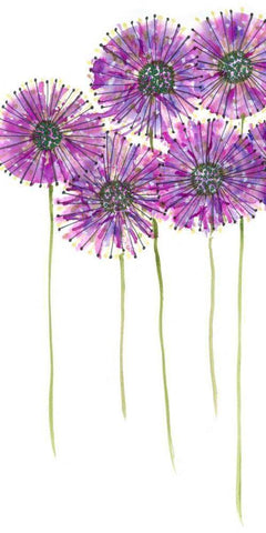 Pinwheels I White Modern Wood Framed Art Print with Double Matting by Velasquez, Deborah